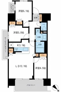 BLESS宮崎台【8階】の間取り