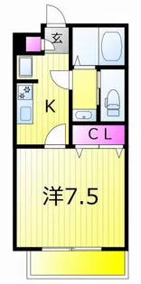 ハイツJune six【1階】の間取り