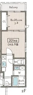 AILE門戸荘【2階】の間取り