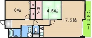 サワー ドゥ住之江公園【6階】の間取り