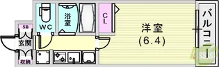 エステムプラザ神戸水木通グランクロス【4階】の間取り