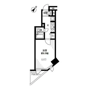 プレール・ドゥーク笹塚【12階】の間取り