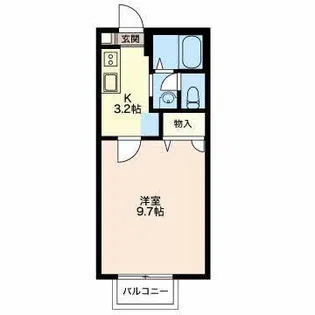 キャピタルつつじが丘 B【2階】の間取り