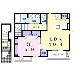 クレイン A・T【2階】の間取り