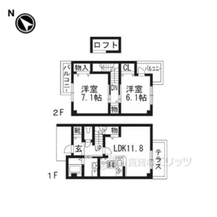 ラフレシールレスト1【1階】の間取り
