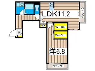 スプリングライステラス【1階】の間取り