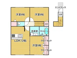 フロンティアA【2階】の間取り