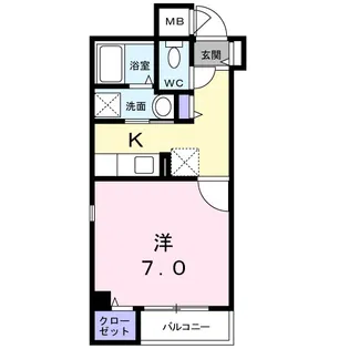 ルミエール野里【4階】の間取り