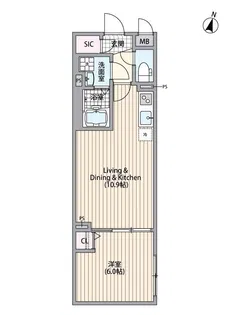 エルファーロ南麻布【1階】の間取り