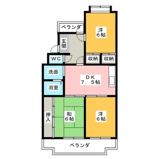 グレース妙慶【1階】の間取り