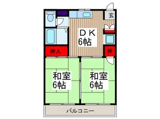 みやび第一コーポ【2階】の間取り