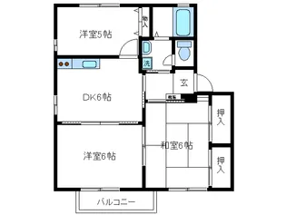 ボヌールA【1階】の間取り