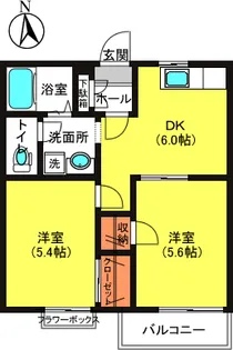 パサニエ・ツヅキA【1階】の間取り