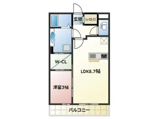 Risin Wakaba【3階】の間取り