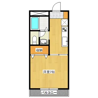 1Kの間取り画像