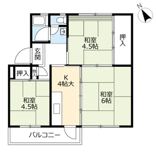 UR志徳【4階】の間取り