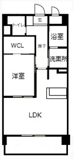 グランシャリオ大津【7階】の間取り