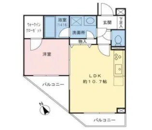 センチュリー大井町ゼームス坂【4階】の間取り