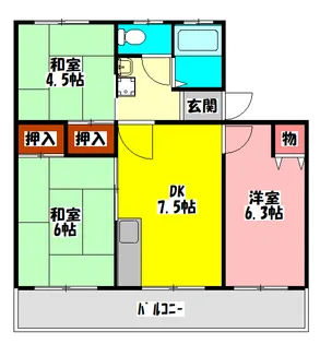 柳町ハイツ【3階】の間取り
