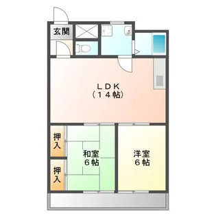 ハイツ海松館【2階】の間取り