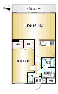Vortex Seta(ボルテックス セタ)【3階】の間取り