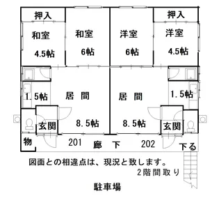 北海道旭川市忠和6条5丁目8-28 五月コーポ【2階】の間取り