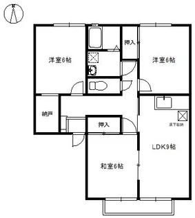 ハミングタウン合川 C【2階】の間取り