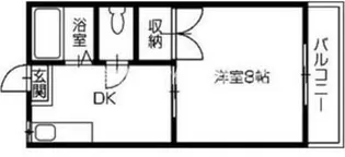 コーポ四番館アップル【2階】の間取り