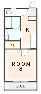 徳島県阿南市見能林町高道【アパート】の間取り