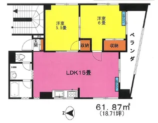 木田ビル【4階】の間取り