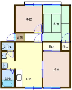 メゾンしずかI【1階】の間取り