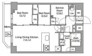 コンフォリア東葛西【3階】の間取り