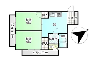 ロイヤルハイツ大和【4階】の間取り
