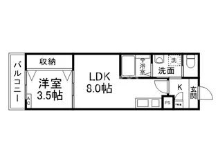 ジーメゾン伏見セレスト【1階】の間取り