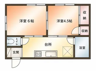 シャンポール今泉【1階】の間取り