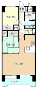 2LDKの間取り画像