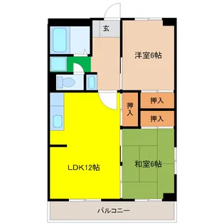 熊本県熊本市東区健軍本町【マンション】の間取り