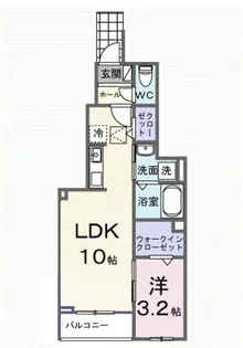 ヒカルサ土浦神立ウエスト【1階】の間取り