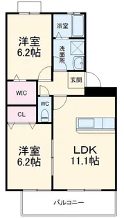 グランデュールもえぎ野【1階】の間取り