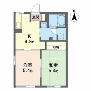 アクア・リッチ B【1階】の間取り