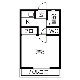 1Kの間取り画像