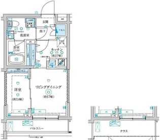ベルシード王子神谷【1階】の間取り