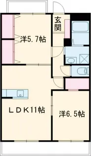 クロノス52鶴羽田【1階】の間取り