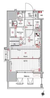 メイクス博多石城【14階】の間取り