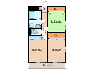 サンステージ福永【3階】の間取り