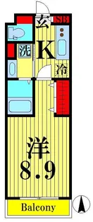 グレーシア草加【1階】の間取り