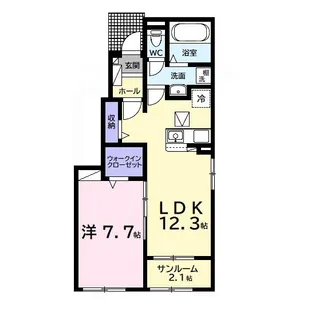 サンデリアーナII【1階】の間取り