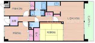 シャトレ千里【3階】の間取り