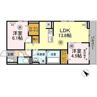 ヒルズライフ A棟【2階】の間取り