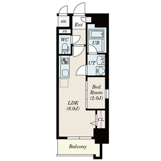 愛知県名古屋市中区松原2【マンション】の間取り